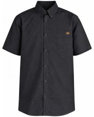 Motley Denim Zagreb Overhemd met korte mouw Antraciet