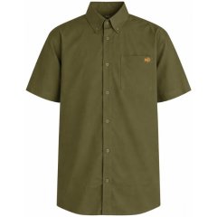 Motley Denim Zagreb Overhemd met korte mouw Donker khaki