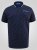 D555 Reid AOP Polo With Jacquard Collar, Pocket And Cuffs Navyblauw - Polo shirts - Grote Maten Poloshirts Heren