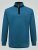 D555 Conway 1 1/4 Zip Neck Fleece Sweatshirt With Bear Logo Teal - Sweaters & hoodies - Sweaters & Hoodies Grote Maten Heren