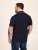 D555 Reid AOP Polo With Jacquard Collar, Pocket And Cuffs Navyblauw - Polo shirts - Grote Maten Poloshirts Heren