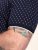 D555 Reid AOP Polo With Jacquard Collar, Pocket And Cuffs Navyblauw - Polo shirts - Grote Maten Poloshirts Heren