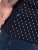 D555 Reid AOP Polo With Jacquard Collar, Pocket And Cuffs Navyblauw - Polo shirts - Grote Maten Poloshirts Heren