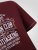 D555 Baldwin Grumpy Old Man Club Print Crew Neck T-shirt Burgundy/ Black Twist - T-shirts - Grote Maten T-shirts Heren