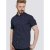 D555 Barrington Short Sleeve Shirt Navy - Overhemden - Overhemden Grote Maten Heren
