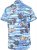 D555 CHARFORD Hawaiian Reverse Printed Shirt - Overhemden - Overhemden Grote Maten Heren