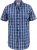 D555 Walcot Check Button Down Collar S/S Shirt Navy - Overhemden - Overhemden Grote Maten Heren