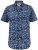 D555 Padbury Floral Ao Printed S/S Shirt Navy - Overhemden - Overhemden Grote Maten Heren