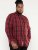D555 Benalla Check Long Sleeve Button Down Shirt - Overhemden - Overhemden Grote Maten Heren
