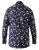 D555 Rooksey Floral Print Shirt Navy - Overhemden - Overhemden Grote Maten Heren