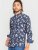 D555 Rooksey Floral Print Shirt Navy - Overhemden - Overhemden Grote Maten Heren