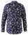 D555 Rooksey Floral Print Shirt Navy - Overhemden - Overhemden Grote Maten Heren