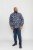 D555 Rooksey Floral Print Shirt Navy - Overhemden - Overhemden Grote Maten Heren