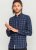 D555 Dovercourt Flannel Check Shirt Blue and Black - Overhemden - Overhemden Grote Maten Heren