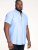 D555 James Short Sleeve Oxford Shirt Sky Blue - Overhemden - Overhemden Grote Maten Heren