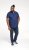 D555 James Short Sleeve Oxford Shirt Navy - Overhemden - Overhemden Grote Maten Heren