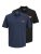 Jack & Jones Rush polo 2-pack zwart/navyblauw - Polo shirts - Grote Maten Poloshirts Heren