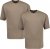 Adamo Marlon Comfort fit 2-pack T-shirt Khaki - T-shirts - Grote Maten T-shirts Heren