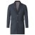 D555 Terry Checked Overcoat Charcoal - Jassen - Grote Maten Herenjassen