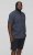 D555 BRODY S/S Micro AO Print Shirt Navy - Overhemden - Overhemden Grote Maten Heren