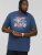 D555 BRADFORD Skeleton Biker Printed T-Shirt Navy - T-shirts - Grote Maten T-shirts Heren