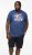 D555 BRADFORD Skeleton Biker Printed T-Shirt Navy - T-shirts - Grote Maten T-shirts Heren