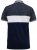 D555 EMERSON Cut And Sew Polo With Jacquard Collar Navy - Polo shirts - Grote Maten Poloshirts Heren