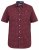 D555 DUNSTABLE S/S Micro AO Print Shirt Burgundy - Overhemden - Overhemden Grote Maten Heren