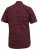 D555 DUNSTABLE S/S Micro AO Print Shirt Burgundy - Overhemden - Overhemden Grote Maten Heren
