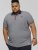 D555 BAYTON 2 Fine Stripe Jersey Polo Grey - Polo shirts - Grote Maten Poloshirts Heren
