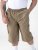 D555 Mason 3/4-broek met zijzakken Beige - Korte broeken - Grote Maten Korte Broeken Heren