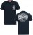D555 GRAHAM YOSEMITE Chest And Back Printed Crew Neck T-Shirt Navy - T-shirts - Grote Maten T-shirts Heren