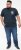 D555 GRAHAM YOSEMITE Chest And Back Printed Crew Neck T-Shirt Navy - T-shirts - Grote Maten T-shirts Heren