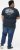 D555 GRAHAM YOSEMITE Chest And Back Printed Crew Neck T-Shirt Navy - T-shirts - Grote Maten T-shirts Heren