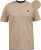 D555 SANDFORD Double Layer On Neck Ribs And Hem Waffle Textured T-Shirt Beige - T-shirts - Grote Maten T-shirts Heren