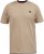 D555 SANDFORD Double Layer On Neck Ribs And Hem Waffle Textured T-Shirt Beige - T-shirts - Grote Maten T-shirts Heren