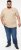 D555 SANDFORD Double Layer On Neck Ribs And Hem Waffle Textured T-Shirt Beige - T-shirts - Grote Maten T-shirts Heren