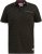 D555 RAUL AOP Jersey Polo With Jacquard Collar, Ribs And Chest Pocket Black - Polo shirts - Grote Maten Poloshirts Heren