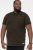 D555 RAUL AOP Jersey Polo With Jacquard Collar, Ribs And Chest Pocket Black - Polo shirts - Grote Maten Poloshirts Heren
