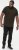 D555 RAUL AOP Jersey Polo With Jacquard Collar, Ribs And Chest Pocket Black - Polo shirts - Grote Maten Poloshirts Heren
