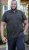 D555 RAUL AOP Jersey Polo With Jacquard Collar, Ribs And Chest Pocket Black - Polo shirts - Grote Maten Poloshirts Heren