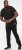 D555 CHESTER Pique Polo With Red Collar With Tipping Detail And Chest Embroidery Black - Polo shirts - Grote Maten Poloshirts Heren