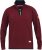 D555 HIRALDO Quarter Neck Pique Fleece Sweatshirt With Chest Embroidery Red - Sweaters & hoodies - Sweaters & Hoodies Grote Maten Heren