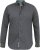 D555 KEATON Micro AOP Long Sleeve Shirt With Concealed Button Down Collar Grey - Overhemden - Overhemden Grote Maten Heren