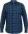 D555 SONNY Navy Check Long Sleeve Shirt With Chest Patch Pocket & Button Down Collar Navy Check - Overhemden - Overhemden Grote Maten Heren