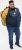D555 FELIPE Zip Through Padded Gilet With Contrast Colour Lining And Rubber Badge Navy - Jassen - Grote Maten Herenjassen