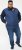D555 FELIPE Zip Through Padded Gilet With Contrast Colour Lining And Rubber Badge Navy - Jassen - Grote Maten Herenjassen