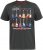 D555 JAIDEN Legends Guitar Printed Crew Neck T-Shirt Khaki - T-shirts - Grote Maten T-shirts Heren