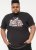 D555 LORNE Motor Bike Splatter Printed Crew Neck T-Shirt Washed Black - T-shirts - Grote Maten T-shirts Heren