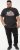 D555 LORNE Motor Bike Splatter Printed Crew Neck T-Shirt Washed Black - T-shirts - Grote Maten T-shirts Heren